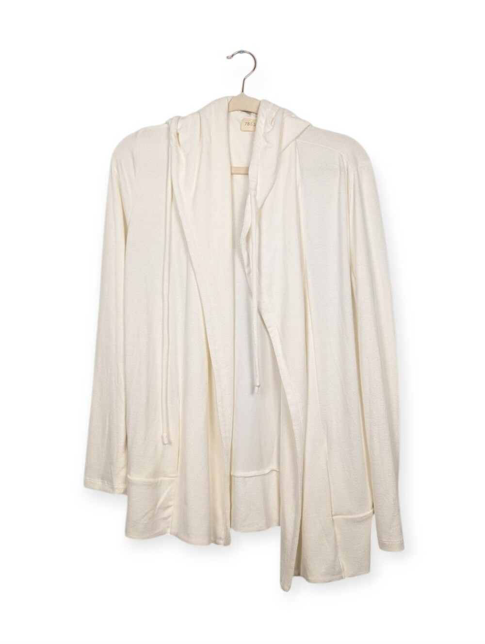 78&Sunny Hooded Cardigan S Cream Over The Falls Open Front Cardigan NWT